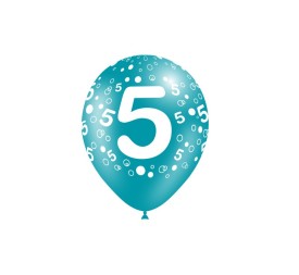 B/ 8 GLOBOS 95CM PERIM.: NÚMERO 5