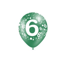 B/ 8 GLOBOS 95CM PERIM.: NÚMERO 6