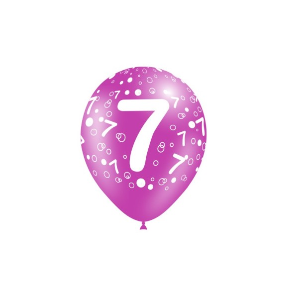 B/ 8 GLOBOS 95CM PERIM.: NÚMERO 7