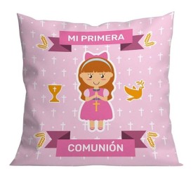 COJIN 40*40  MI PRIMERA COMUNION NIÑA