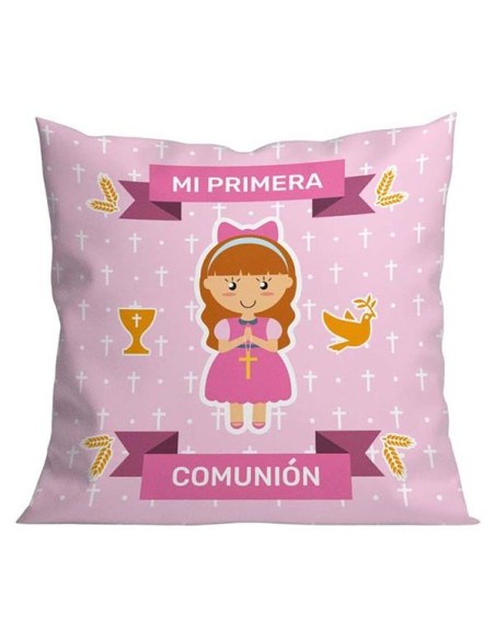COJIN 40*40  MI PRIMERA COMUNION NIÑA