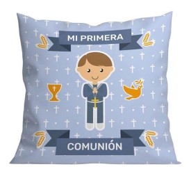 COJIN 40*40  MI PRIMERA COMUNION NIÑO