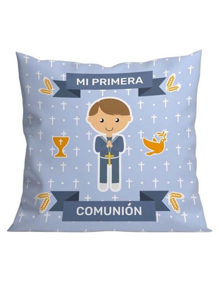 COJIN 40*40  MI PRIMERA COMUNION NIÑO