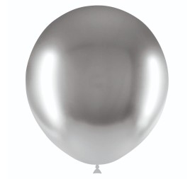 BOLSA 10 GLOBOS 140CM PERIM., BRILLIANT PLATA B02