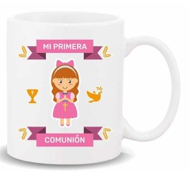 MUG CON MENSAJE ,MI PRIMERA COMUNION NIÑA