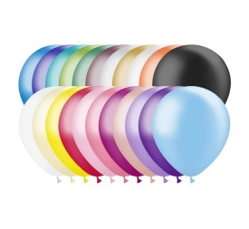 BOLSA 100 GLOBOS 45CM PERIM., COLORES SURTIDOS