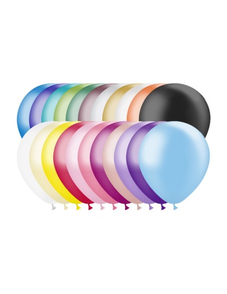 BOLSA 100 GLOBOS 45CM PERIM., COLORES SURTIDOS