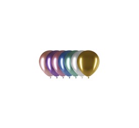 BOLSA 100 GLOBOS BRILLIANT 42CM PERIM., COLORES SU