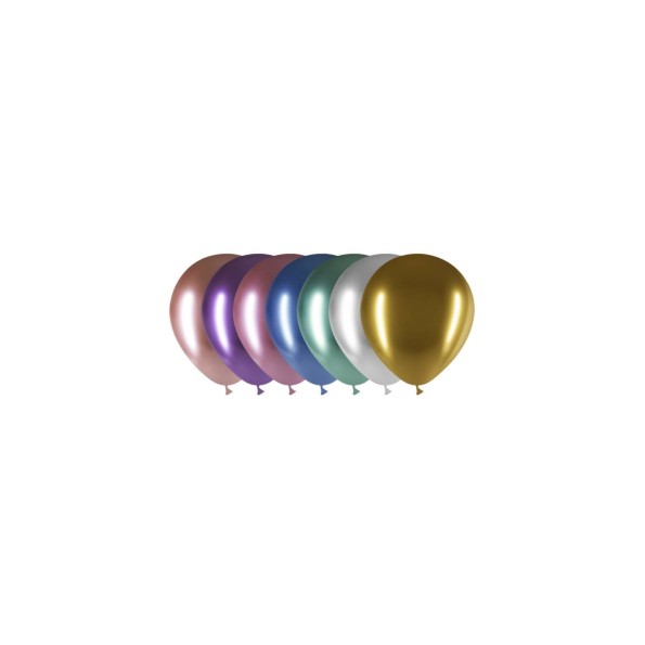BOLSA 100 GLOBOS BRILLIANT 42CM PERIM., COLORES SU