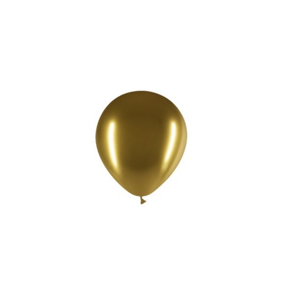 BOLSA 100 GLOBOS BRILLIANT 42CM PERIM., ORO B01