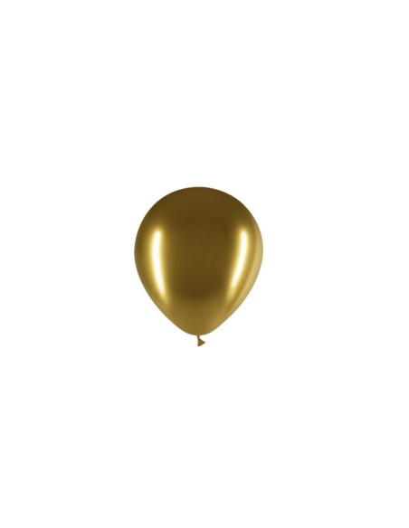 BOLSA 100 GLOBOS BRILLIANT 42CM PERIM., ORO B01