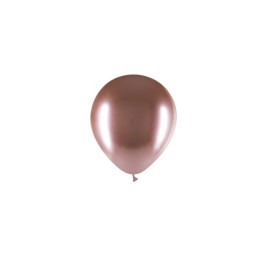 BOLSA 100 GLOBOS BRILLIANT 42CM PERIM., ORO ROSADO