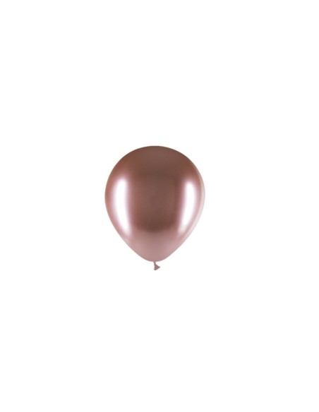 BOLSA 100 GLOBOS BRILLIANT 42CM PERIM., ORO ROSADO