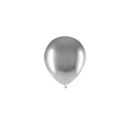 BOLSA 100 GLOBOS BRILLIANT 42CM PERIM., PLATA B02