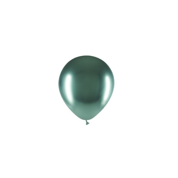 BOLSA 100 GLOBOS BRILLIANT 42CM PERIM., VERDE B03