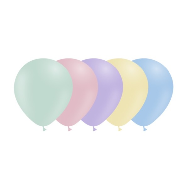 BOLSA 100 GLOBOS MATTE 45CM PERIM., SURTIDOS