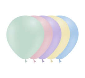 BOLSA 50 GLOBOS MATTE 95CM PERIM., SURTIDOS