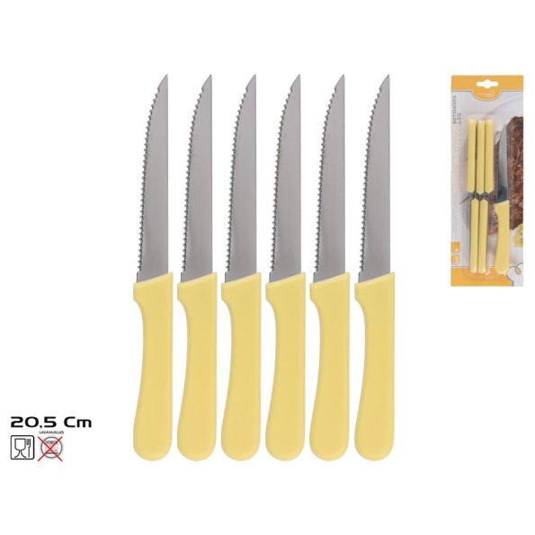 SET 6 CUCHILLOS  DE CARNE 20,5 CM