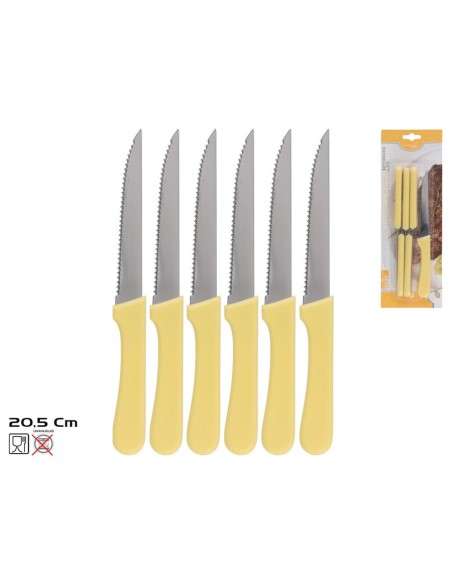 SET 6 CUCHILLOS  DE CARNE 20,5 CM