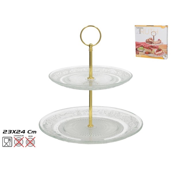 TARTERA 2 PISOS RUTH 23X24CM