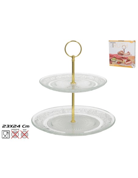 TARTERA 2 PISOS RUTH 23X24CM