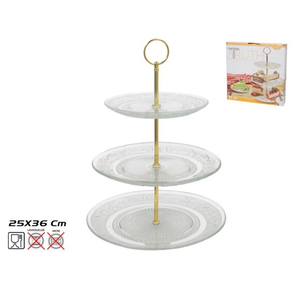 TARTERA 3 PISOS RUTH 25X36CM