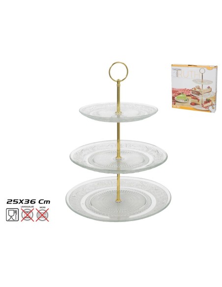 TARTERA 3 PISOS RUTH 25X36CM