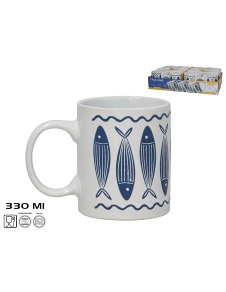 TAZA MUG PECES 330ML