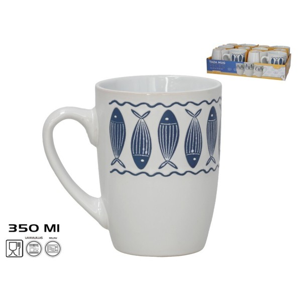 TAZA MUG PECES 350ML