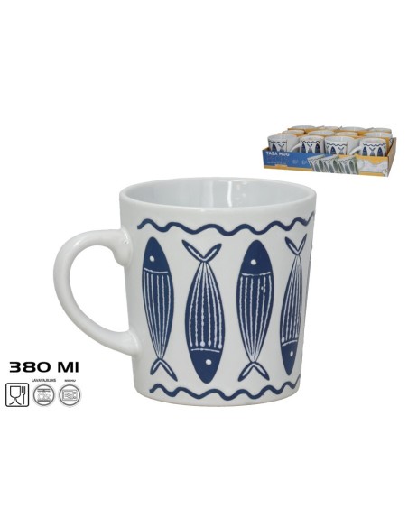TAZA MUG PECES 380ML