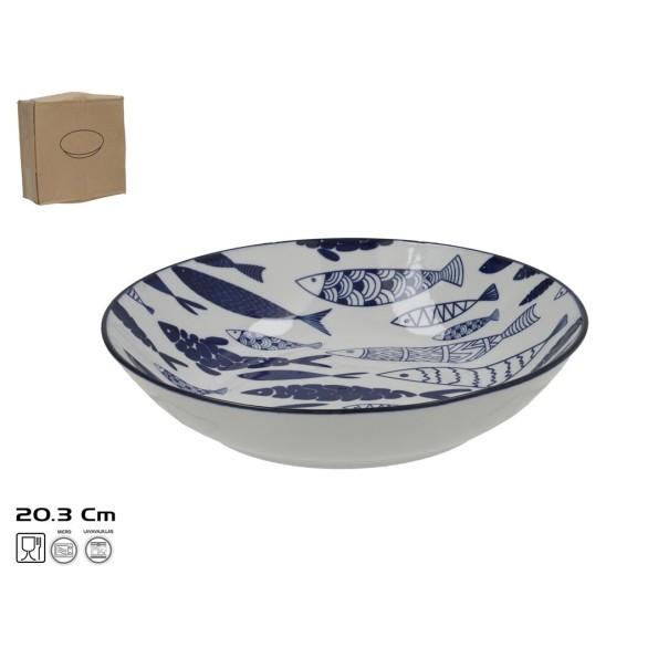 PLATO HONDO PORCELANA HUELVA 20,3CM