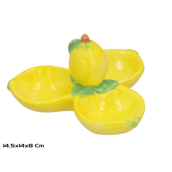 PLATO APERITIVO TRI LIMON 14.5X14X8CM