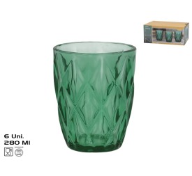 VASO CRISTAL LIZ X6 280ML VERDE