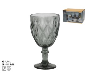 COPA CRISTAL LIZ X6 340ML GRIS