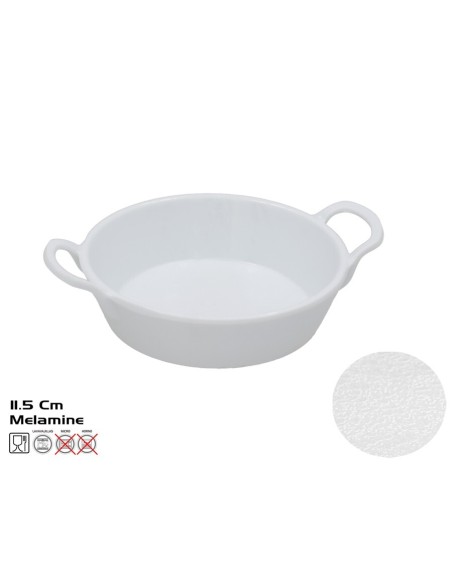 CACEROLA C/ASAS EMPLATAR MELAMINA 11.5CM BLANCO