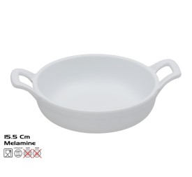 CACEROLA C/ASAS EMPLATAR MELAMINA 15.5CM BLANCO