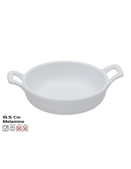 CACEROLA C/ASAS EMPLATAR MELAMINA 15.5CM BLANCO