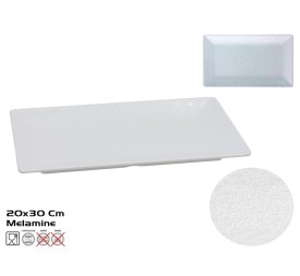 PLATO RECT. MELAMINA CARRIE 30X20CM BLANCO