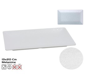 PLATO RECT. MELAMINA CARRIE 20X13CM BLANCO