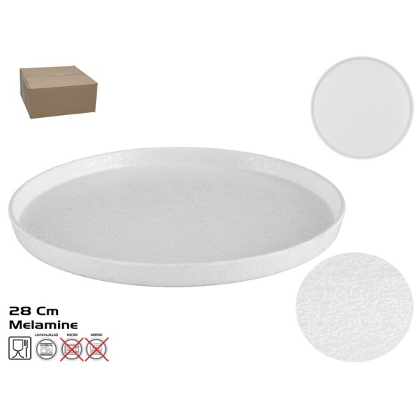PLATO  PRES. MELAMINA JERROD 28CM BLANCO