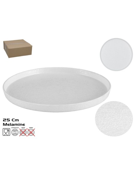 PLATO  PRES. MELAMINA JERROD 25CM BLANCO