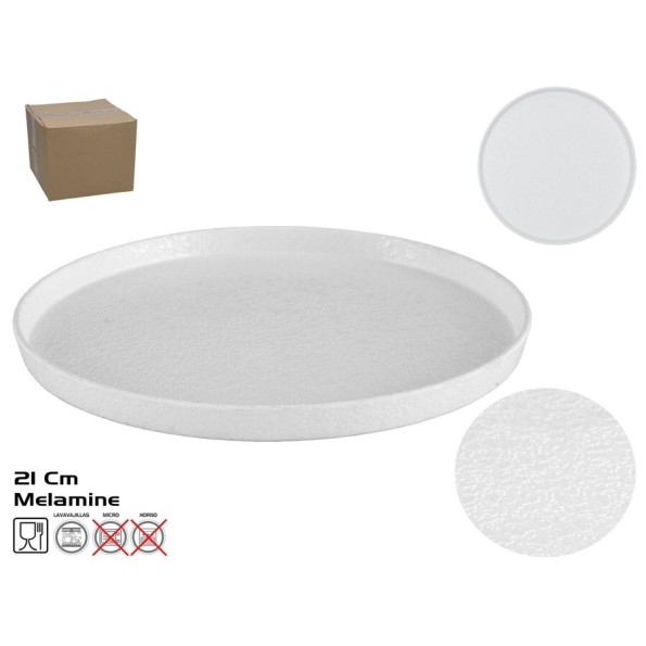 PLATO  PRES. MELAMINA JERROD 21CM BLANCO