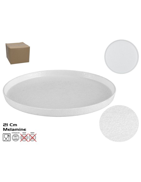 PLATO  PRES. MELAMINA JERROD 21CM BLANCO