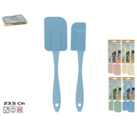 SET 2 ESPATULA COCINA SILICONA 23.5X5CM 4 SURT