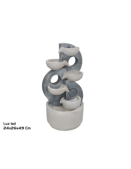 FUENTE HIRSHORN C/ 3 LED CALIDAS 26X24X49CM