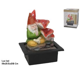 FUENTE GNOMO MEDITACION C/LED FRIA 21.5X19X28CM