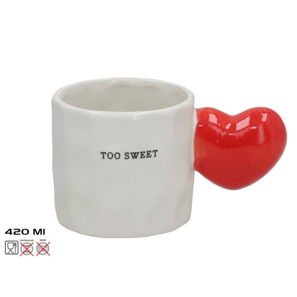 TAZA C/ASA TOO SWEET 420ML