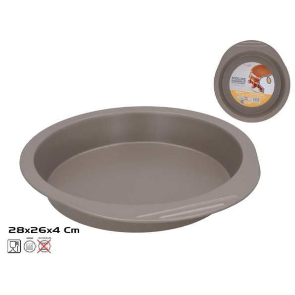 MOLDE REDONDO ANTIADHERENTE TOPACIO 28X26X4CM