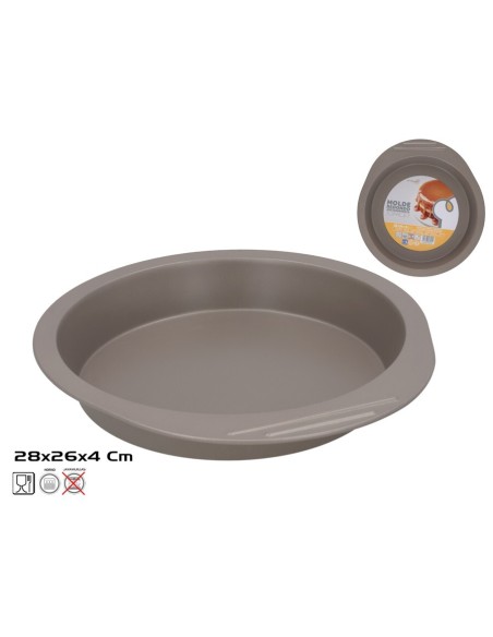 MOLDE REDONDO ANTIADHERENTE TOPACIO 28X26X4CM
