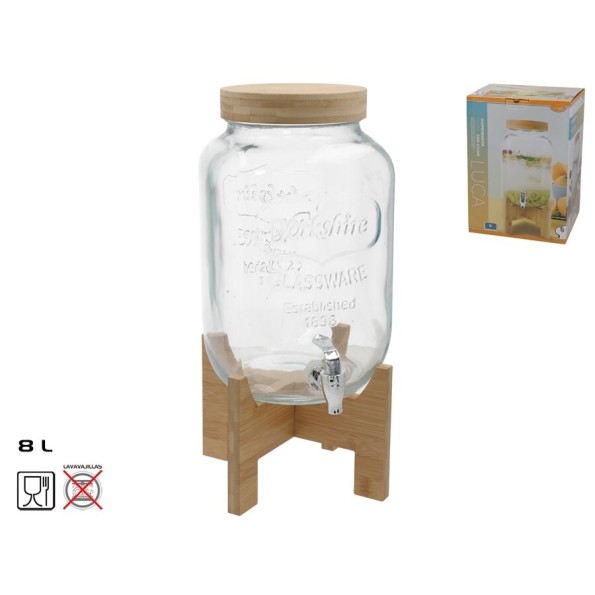 DISPENSADOR  CRISTAL LUCA C/STAND 8L